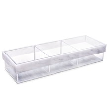 Acrylic Lucite Divider Three Sectional Tray