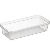 Sunware Quadratischer Bleistiftkorb, transparent, 27 x 12,9 x 6 cm