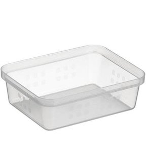 Sunware Quadratischer Korb A6 Transparent 18,8 x 14,7 x 6 cm