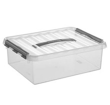 Sunware Q-Line Storage Box 10l Transparent Metallic