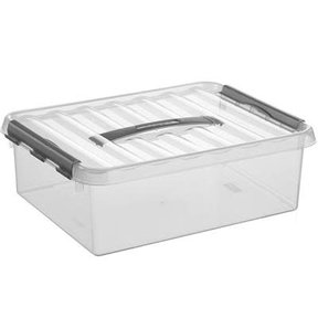 Sunware Q-Line Storage Box 10l Transparent Metallic