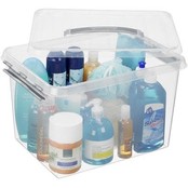 Sunware Q-Line Boîte de Rangement 22l Transparent Métallisé