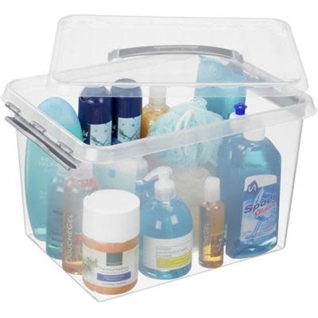 Sunware Q-Line Aufbewahrungsbox 22l Transparent Metallic