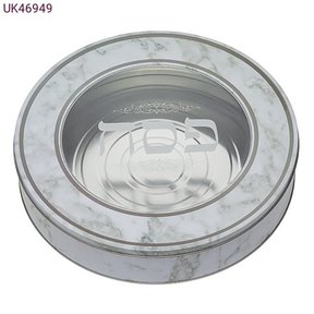 Art Runde Zinn-Matzah-Box 34 cm Marmor