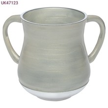 Art Aluminium Washing Cup 13 cm with Glitter - White