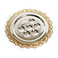 Paldinox Seder Plate Silver Plate/Gold Rim