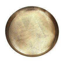 Round Tray Hammered Nickel 29cm