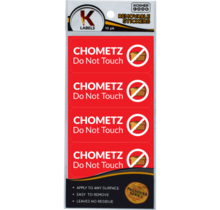 Chometz Ne touchez pas aux autocollants, paquet de 10