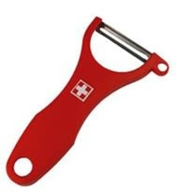 Kisag Schweizer Gemüseschäler – Flexibel & Scharf, Edelstahlklinge, 14 cm