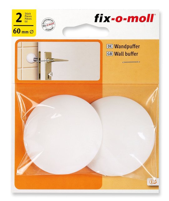 Fix-o-Moll Wandbescherming 60mm Wit x2