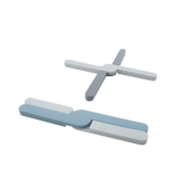 Dotz - Opvouwbare Potonderzetter uit Silicone Grijs/Blauw