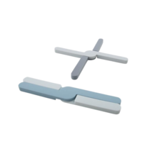 Dotz - Faltbarer Silikon-Topfuntersetzer Grau/Blau