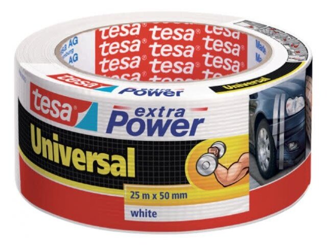 Tesa extra strong tape universal white 25m x 50mm