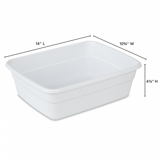 Dishpan-Rect-8qt-White