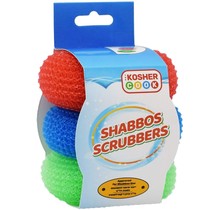 Kosher Cook Shabbos Dish Cleaning Scrub – Red, Blue and Green
