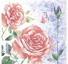 IHR Napkins Aquarell Rose