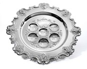 Assiette Seder plaquée argent (Kaareh) 38 cm