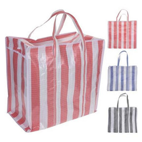 Sac Jumbo Rayé 550x260x10mm Sac de Rangement Shopping X12