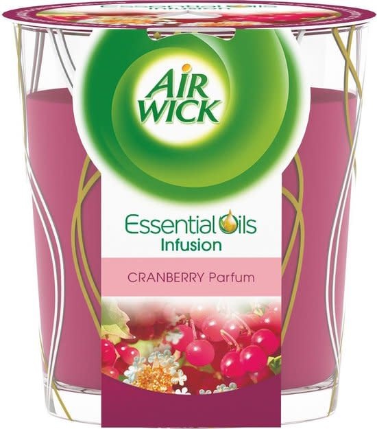virtueel Kust droogte Airwick Kaars Essential Oils Cranberry 150gr