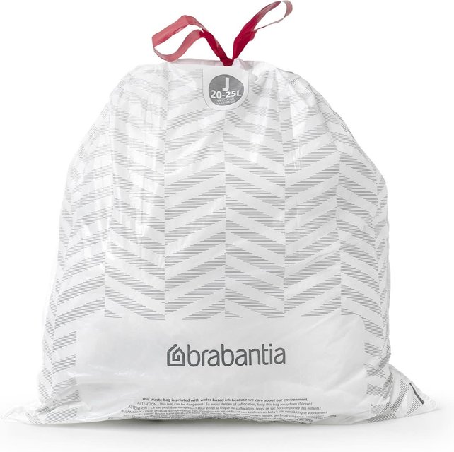 Brabantia PerfectFit Bin Bags Code J ( 23L),  40 Bags - White