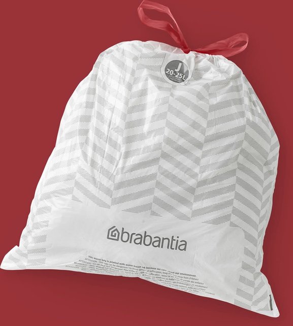 Brabantia PerfectFit Müllbeutel Code J (23 l), 40 Beutel – Weiß