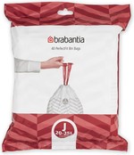 Sacs poubelle Brabantia PerfectFit Code J (23L), 40 sacs - Blanc