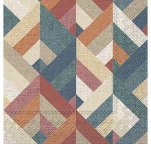 IHR Servietten Aaron Blue Terracotta
