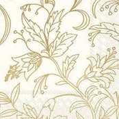 Serviettes IHR Fleur Dorée Crème Or