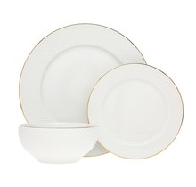 Godinger Gatherings Geschirrset Pique Gold 18-teiliges Set