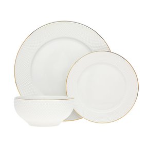 Godinger Gatherings Geschirrset Pique Gold 18-teiliges Set