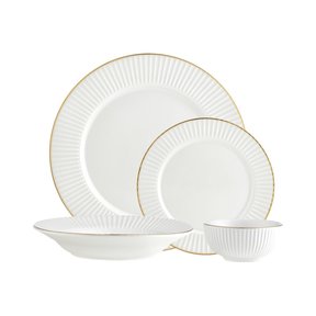 Godinger Gatherings Dinnerware set Inventure Gold 16 Pcs Set