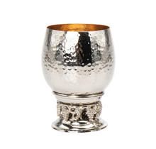 Hammered Cup With Grape Detail 7x10cm