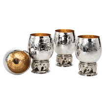 Hammered Grape Shot Cups - 4pcs - 4.4 x 7.6cm