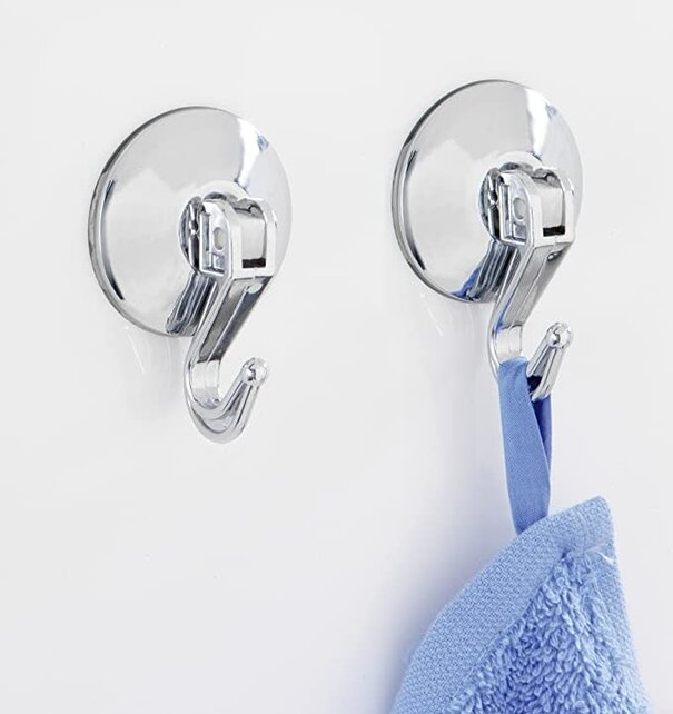 Wenko Zuighaken Klapbaar Chroom 2st