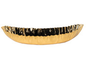 Crumpled Edge Gold Oval 14X7