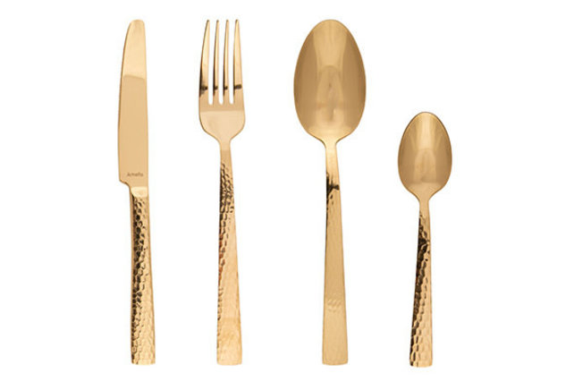 Felicity Hammered Bestek Set 24p Champaigne