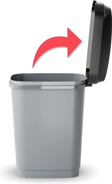 Kis Dual Swing Bin L Schwarz 50l 31x42xh62cm