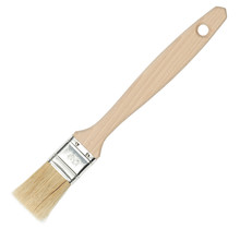 Oil Brush For Basting, Baking, BBQ & Cooking | Soft Bristles, Wooden Handle (Beige)