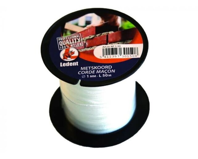 Nylon Gevlochten 1mm 50M