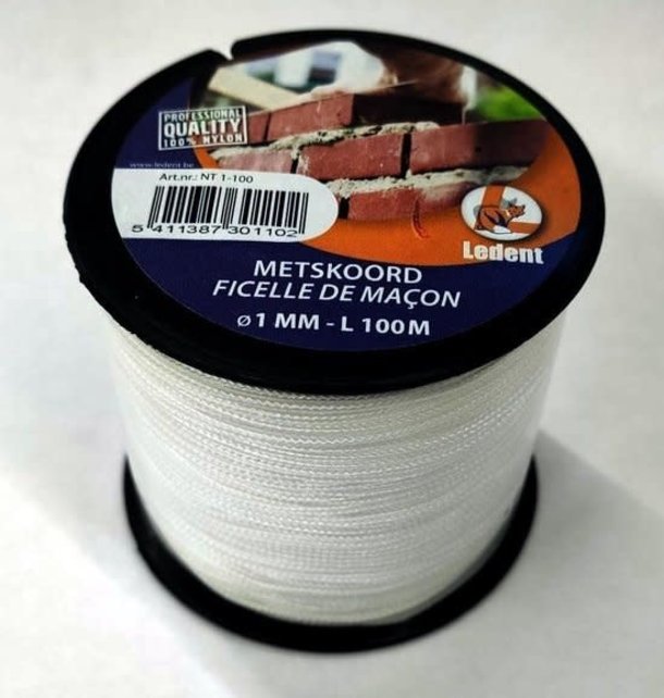 Nylon Gevlochten 1mm 100M