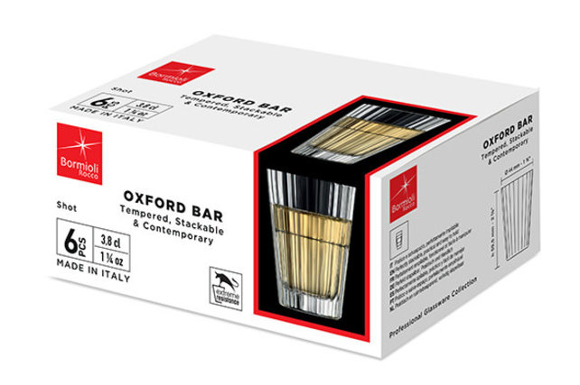 Bormioli Rocco Liqueur and Bitter Glasses Oxford 38 ml - 6 Pieces