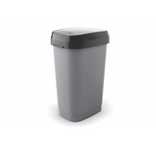 Curver Dual Swing Bin L Grey 50l 31x42xh62cm