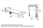 Jay-Be Klappbett B77 x L200 x H32 cm