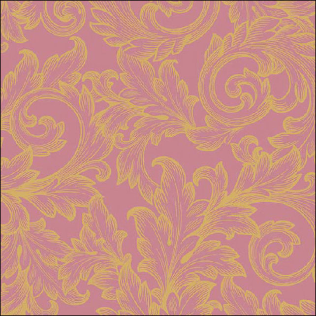 Serviettes Ambiente Baroque Or/Rose
