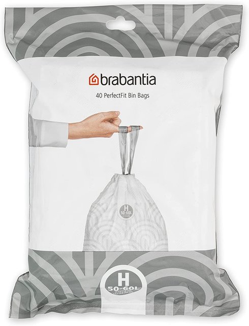 Brabantia PerfectFit Afvalzakken Code H (50-60 liter), 40 zakken