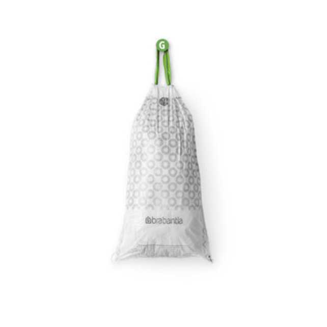 Brabantia Perfect Fit Bags, Code G, 23-30 L, 20 Bags per Roll - White