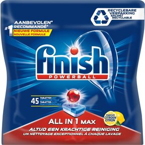 Finish Lave-Vaisselle Powerball All-In-One Max, 68-Tablettes