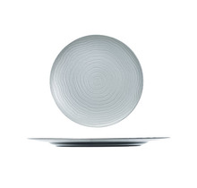 Charger Plate Curly Silver - Round Plastic