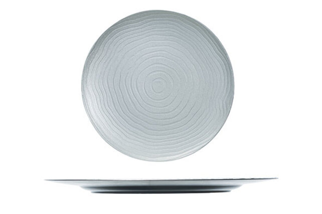 Assiette de présentation Curly Argent - Ronde Plastique