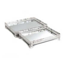 Paldinox Set Mirror Tray Silver Plated 33.1X24X7cm Medium